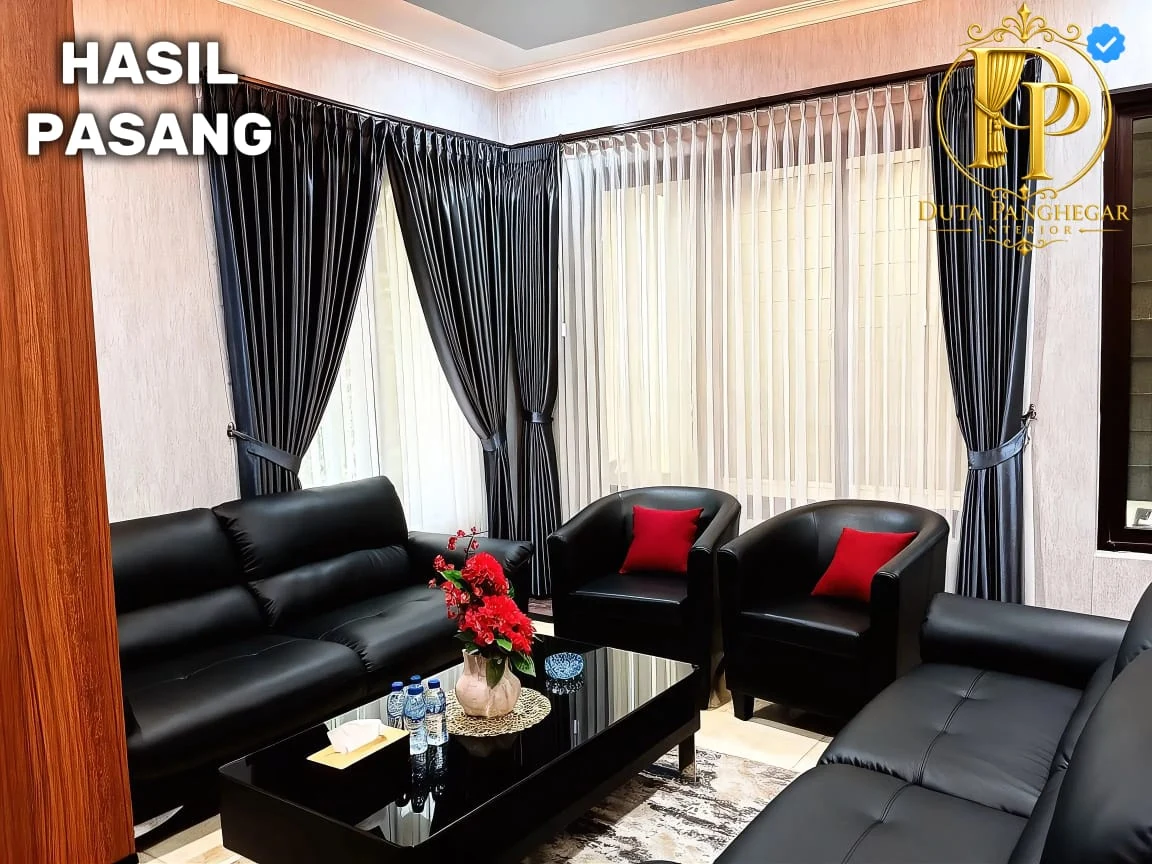 Hasil pemasangan gorden premium Duta Panghegar Interior